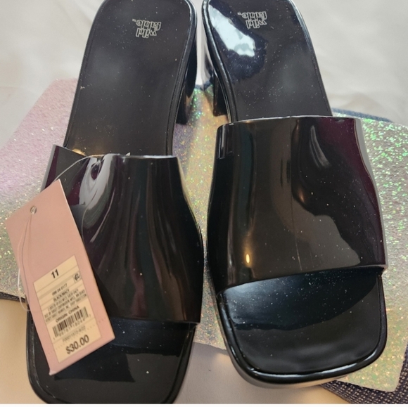wild fable Shoes - Wild Fable Black Macy Mule Heels